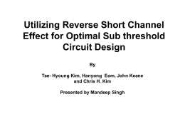 Utilizing Reverse Short Channel Effect for Optimal
