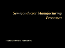Semiconductor Manufacturing Processes