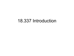 18.337 Introduction Super