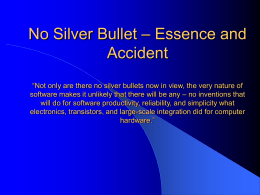 No Silver Bullet – Essence and Accident