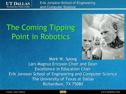 The Coming Tipping Point in Robotics
