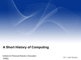 Short History of Computing
