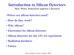 Where are silicon detectors used? - PPD