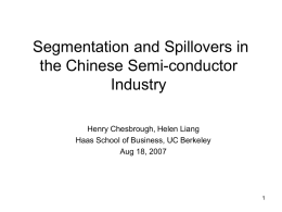 Segmentation and Spillovers in the Chinese Semi