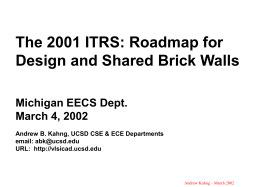 Michigan EECS Dept. VLSI Seminar Talk