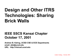 IEEE Kansai Chapter Invited Talk, October 17, 2001