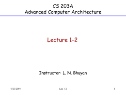 CS 203A Advanced Computer Architecture