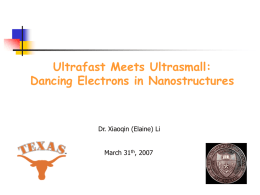 Ultrafast Meets Ultrasmall: Quantum Dynamics in Nanostructures