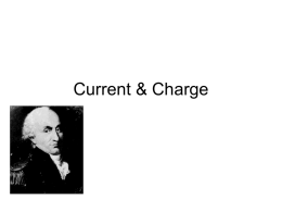 Current and Charge
