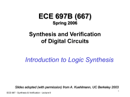 Introduction to Logic Synthesis