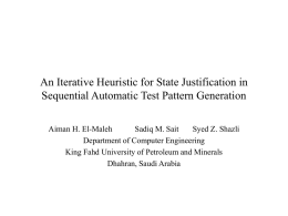 An Iterative Heuristic for State Justification in Sequential Automatic