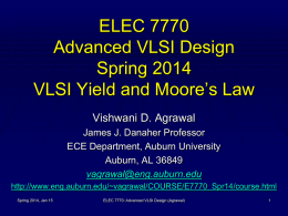 Lecture 2: VLSI Yield and Moore`s Law