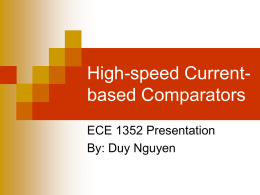 High-speed Current-based Comparators