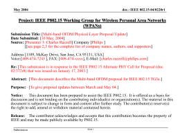 May 2004 - IEEE 802