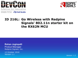 Go Wireless with Redpine and Renesas Wi
