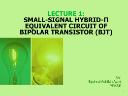 small-signal hybrid-π equivalent circuit of bipolar