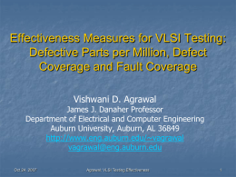 (Fall`07), Effectiveness Measures for VLSI Testing