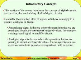 Intro to digital circuit