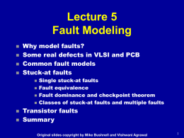 Faults - CS Course Webpages