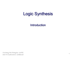 Logic Synthesis Outline