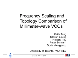 Design and Frequency Scaling of CMOS VCO