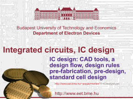 Standard cells – in IC design