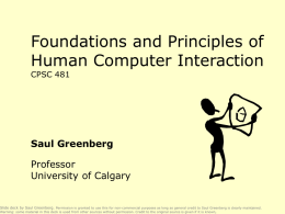 Intro to GUIs - University of Calgary