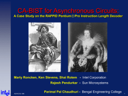 CA-BIST for Asynchronous Circuits: A Case Study on the RAPPID