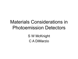 Materials Considertations in Photoemissive Detectors