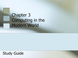 Chapter 3-Study Guide Review