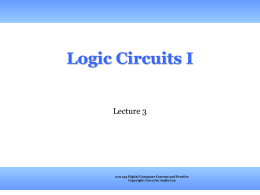 Logic Circuits I
