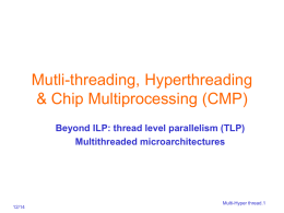 Multithreading & Hyperthreading