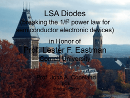 LSA Diodes (breaking the 1/f2 power law for semiconductor