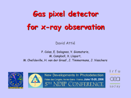 Gas pixel detector for x-ray observations - Irfu