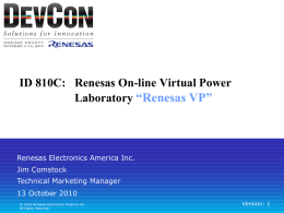 This is VP - Renesas e-Learning