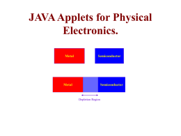 JAVA Applets-For Physical Electronics