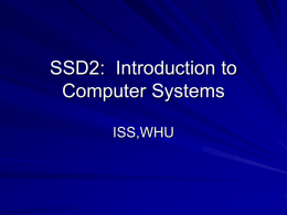 SSD2: Introduction to Computer Systems