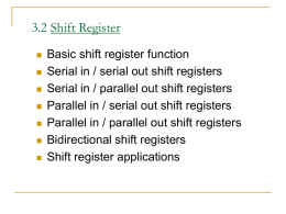 Chapter 3 Part 2 - Shift Registers
