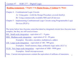EGR 277 – Digital Logic
