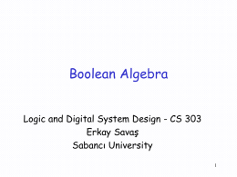 Chapter 2 - Boolean Algebra