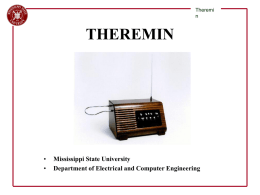 theremin - Courses - Mississippi State University