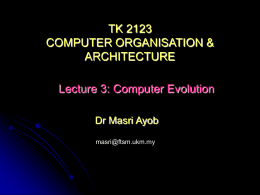 TK2123-Lecture3-Computer Evolution