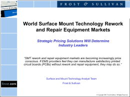 SMT rework and repair equipment markets are
