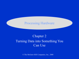 Chapter 2: Processing Hardware