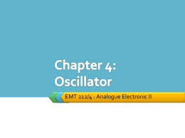 Chapter 4: Oscillator