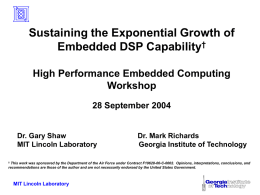 HPEC 2004 briefing - MIT Lincoln Laboratory