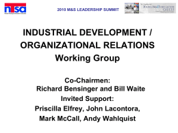 Industrial Development / Organization Relations