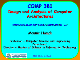 Welcome to ENTC 415 - Department of Computer Science and