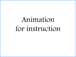 Animation for instruction