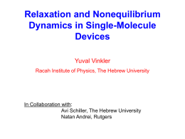 Relaxation and Nonequilibrium Dynamics in Single